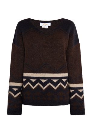 Usha Jumper Dames Bruin Veelkleurig