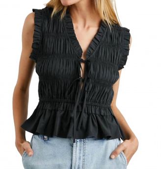 Rails Martine Top In Black
