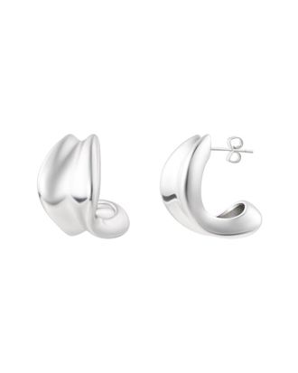Adornia Adornia Silver Plated Chunky Hoops