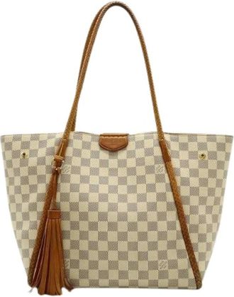 Louis Vuitton Pre-owned Tote Bags, male, Beige, Size: ONE SIZE Pre-owned Propriano Damier Azur Tote Bag