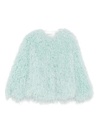 Forte_Forte wave faux-fur jacket - women - Polyester/Polyester - 0 - Green