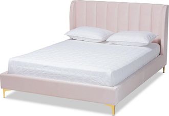 Baxton Studio Saverio Queen Size Platform Bed