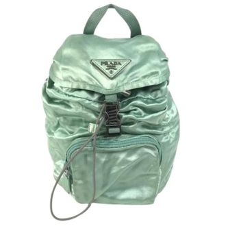 Prada Pre-owned Vintage Satin Backpack - unisex - Prada Vintage - Vintage Backpacks - Green - ONE SIZE - Pre-owned