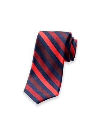 Paul Fredrick Stripe Woven Silk Tie