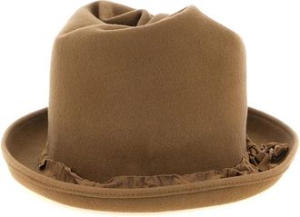 Yohji Yamamoto Hats - Heren - Hoeden - Beige - L - Wol - Accessoires