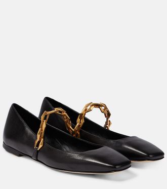 Jimmy Choo London Diamond Tilda leather ballet flats