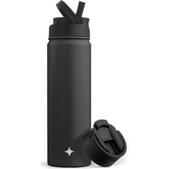 JoyJolt Stainless Steel Lidded Water Bottle in Black at Nordstrom Rack, Size 22 Oz
