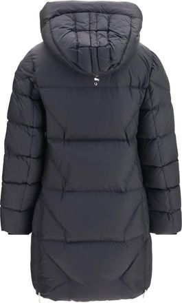 Parajumpers Womens Long Puffer Jacket Janet Black Down Coat