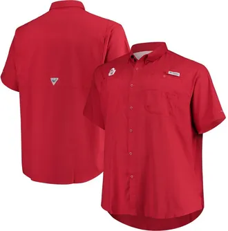 Columbia Mens Columbia Crimson Oklahoma Sooners Big & Tall Tamiami Omni-Shade Button-Down Shirt at Nordstrom, Size 5X-Large