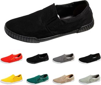 Generic Sneaker Canvas Mens Low-Top Canvas Shoes Breathable Flat Slippers Slip on Loafer Soft Comfort Classic Espadrilles Moccasins Trainers Outdoor Casual Sh