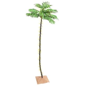 vidaXL Vidaxl - Palmera Artificial Con 192 Led Blanco C&aacute;lido 300 Cm