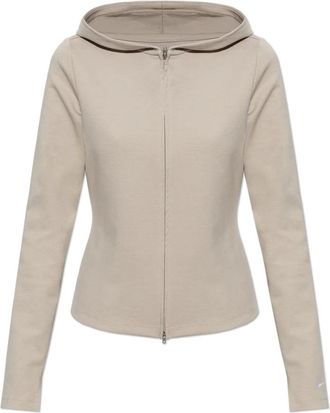 Nike Fitness, Dames, Beige, XL, Leer, Hooded Sweatshirt