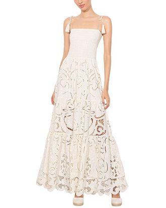Alice & Olivia Alice + Olivia Marna Linen-Blend Maxi Dress