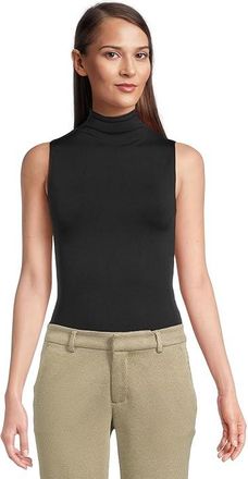 Commando Prima Ballet Sleeveless Mockneck Bodysuit Womens Underwear Black, Cotton/Elastane/Nylon