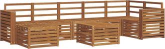 vidaXL Conjunto De Sof&aacute;s De Exterior 8 Uds. Natural Vidaxl