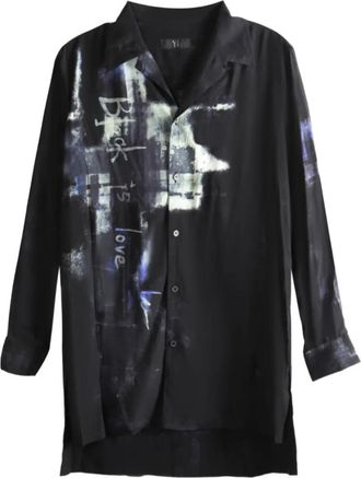 Yohji Yamamoto graphic-print shirt - Nero