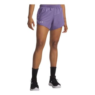 Under Armour (WMNS) Under Armour Fly-By 3 Shorts Asia Sizing Purple Luxe Reflective 1382438-520
