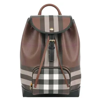 Burberry Vintage Check Backpack In Dark Birch Brown