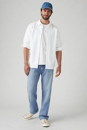 Levi's Jeans 555 dritti comodi Lightweight Lino+ Denim - Uomo - 36X34 - Blu / Tried Our Best Lightweight