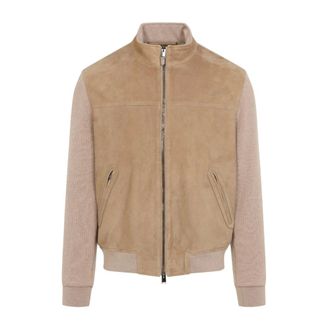 Canali Giacca Bomber - - Jackets - Uomo - Beige - L