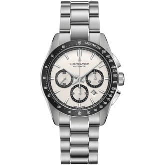 Hamilton Jazzmaster Auto Chrono Performer 42mm White Dial Steel Mens Watch H36606110