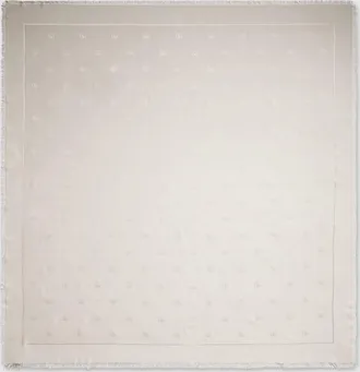 Gucci Double G Silk Wool Shawl, Grey