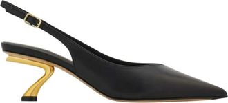 Ferragamo Black Leather Pumps