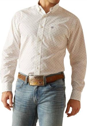 Ariat Wrinkle Free Ogden Long Sleeve Button Down In White