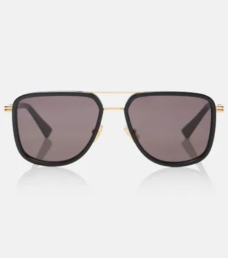 Bottega Veneta Metal Combi aviator sunglasses