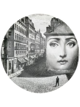 Fornasetti Piatto Tema e Variazioni - Nero