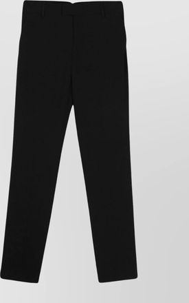 Ami virgin wool crepe mid-rise tapered trousers