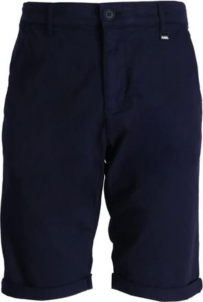 Karl Lagerfeld Chino corti in cotone - Blu