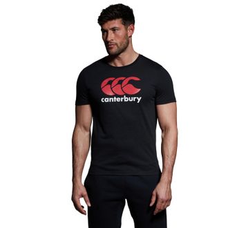 Canterbury Of New Zealand Heren Logo T-shirt van katoenmix (Zwart)