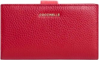 Coccinelle Medium Portemonnee - Dames - Portefeuilles - Rood - ONE Size - Leer - Accessoires
