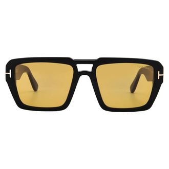 Tom Ford Redford Amber Square Mens Sunglasses FT1153 01E 56