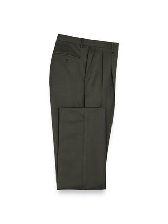 Paul Fredrick Wool Gabardine Pleated Pants
