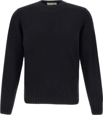 FILIPPO DE LAURENTIIS Rondgebreide trui - Heren - Ronde hals truien - Zwart - 2XL - Truien & Vesten