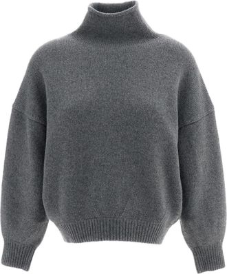 arch4 Grey Cimmie Mock-Neck Cashmere Sweater