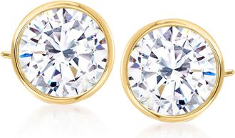 Ross-Simons Bezel-Set CZ Stud Earrings in 14kt Yellow Gold