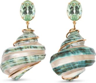 Jennifer Behr Orecchini ondulati - Verde