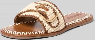 Steve Madden Slides in Flecht-Optik Modell Seabreeze in Offwhite, Gr&ouml;&szlig;e 36