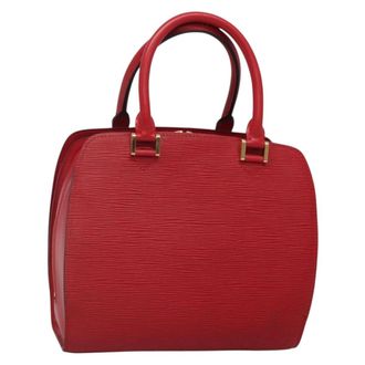 Louis Vuitton Pont Neuf Handbag Epi Leather Red Leather Handbag (Pre-Owned)