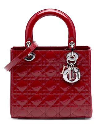 Dior 2012 Medium Patent Cannage Lady Dior satchel - women - Patent Leather - One Size - Red
