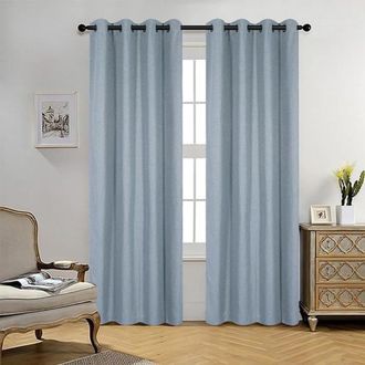 OEM Cortina Opaca - Ribete Acanalado - Azul - 132x241 Cm Azul