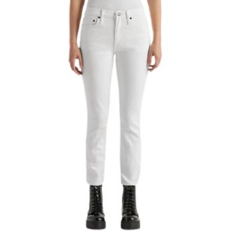 Edwin Bree Mid Rise Straight Jeans In Optic White