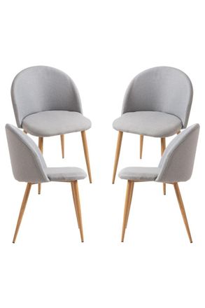 Regalos Miguel Regalos Miguel - Packs Sillas Comedor - Pack 4 Sillas Vint Tela - Gris Claro