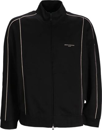 A|X Armani Exchange Felpa con dettagli a contrasto - Nero