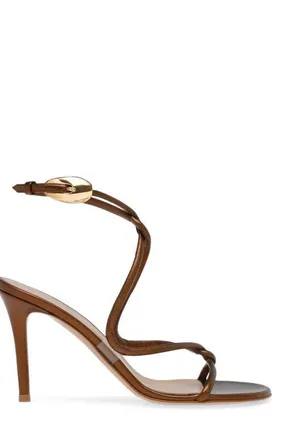 Gianvito Rossi Jungle Mamba 85 Sandals in Metallic Brown at Nordstrom, Size 35.5