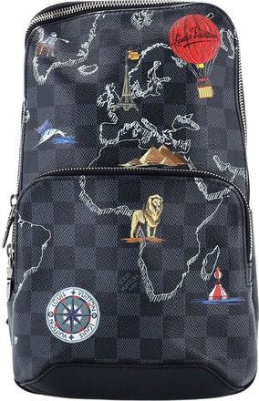 Louis Vuitton Avenue Sling Bag Limited Edition Renaissance Map Damier Graphite (Authentic Pre-Loved)