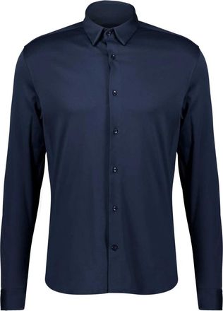 Mos Mosh Marco Jersey Shirt - Heren - Casual Overhemden - Blauw - L - Katoen - Overhemden